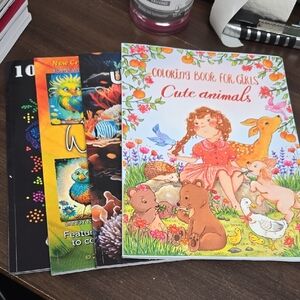 Bundle of 4 Animal Themed Coloring Books